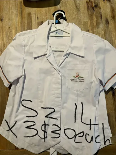 Joseph Banks Secondary College - Girls shirt sz 14 x 3  near new